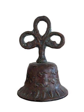 Decoratieve bel - Koloniaal-stijl bronzen Mission-handbel -