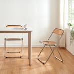 Klapstoel set van 6 Pornainen 74x46x47 cm oranje transparant, Huis en Inrichting, Stoelen, Verzenden, Nieuw