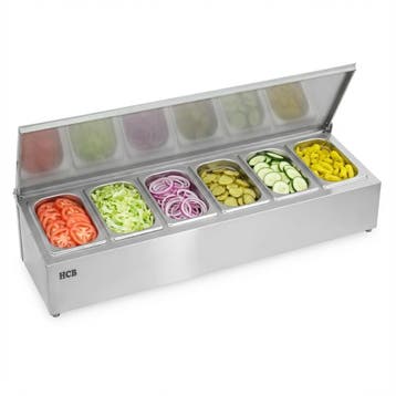 HCB Bakhouder - 6 x 1/6 GN - deksel - RVS, Verzenden, Nieuw in verpakking
