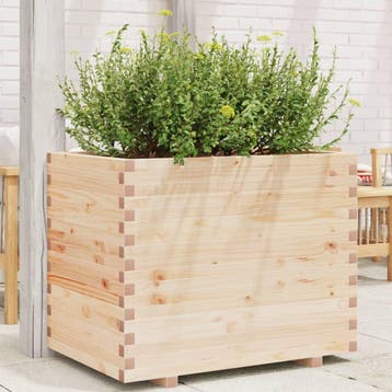 vidaXL Plantenbak 90x60x72 cm massief grenenhout, Verzenden, Nieuw, 60 tot 100 cm, 60 cm of meer