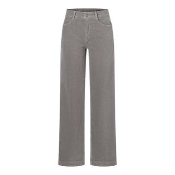 MAC • grijze Wide broek corduroy • 36, Kleding | Dames, Broeken en Pantalons, Verzenden, MAC, Nieuw, Maat 36 (S)