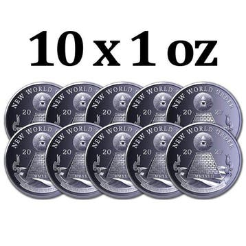 Verenigde Staten. 10 x 2027 1 oz Titanium New World Order