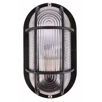 Benson Ovale buitenlamp - zwart kunststof - geribbeld gla..., Ophalen of Verzenden, Nieuw