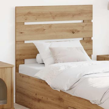 vidaXL Hoofdbord Artisan Eiken Bewerkt hout, Verzenden, Nieuw, Bruin, Hout