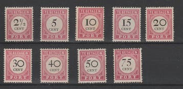 Postzegels Ned. Indie 1892 Port    P14-P22 (1398), Postzegels en Munten, Postzegels | Nederlands-Indië en Nieuw-Guinea, Verzenden
