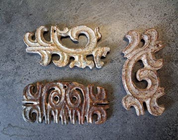 3 x stenen amuletten , sjamanistisch hulpmiddel - Amulet -