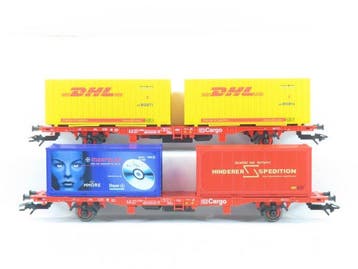 Märklin H0 - 47703/47705 - Modeltrein goederenwagon (2) - 2x, Nieuw