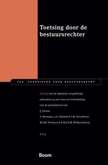 Toetsing door de bestuursrechter / Van vereniging voor, Boeken, Verzenden, Zo goed als nieuw
