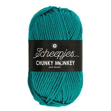 Scheepjes Chunky Monkey 100g - 2012 Deep Turquoise - Blauw, Verzenden, Nieuw
