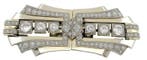 Broche - 18 karaat Witgoud Diamant (Natuurlijk)