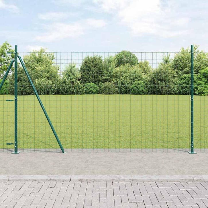vidaXL Afrasteringspaal 26 pcs Grijs 3,2 x 3,2 x 160 cm, Tuin en Terras, Palen, Balken en Planken, Nieuw, Verzenden