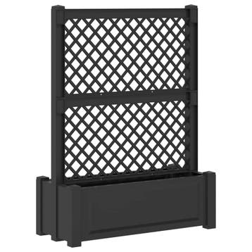 vidaXL Grote planter met trellis Antracietkleurig 99,5 x 43, Verzenden, Nieuw