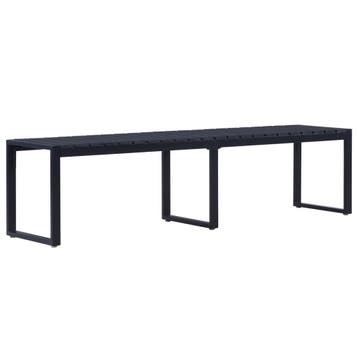 vidaXL Tuinbank 180 cm PS-plaat zwart, Tuin en Terras, Verzenden, Nieuw