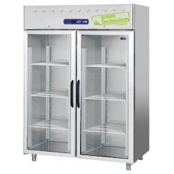 RVS Vrieskast met 2 Glazen Deuren 1403 Liter HorecaTraders, Zakelijke goederen, Horeca | Keukenapparatuur, Verzenden, Nieuw in verpakking