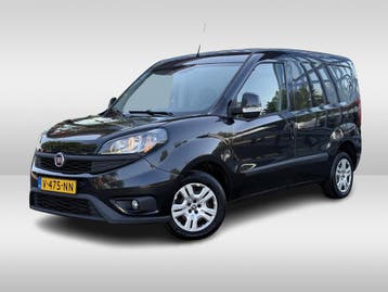 Fiat Doblò L1H1 | Financial Lease voor 105 p/mnd, Stof, Gebruikt, Overige carrosserieën, Zwart