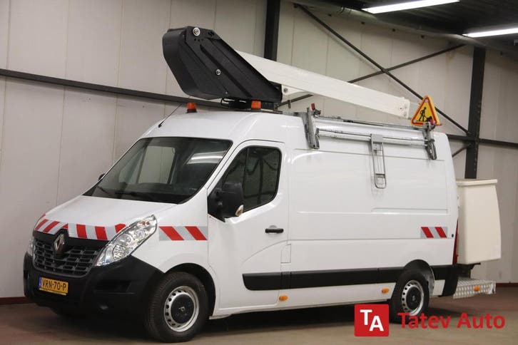Renault Master AUTO HOOGWERKER KLUBB K32 12 METER NACELLE FR, Auto's, Bestelauto's, Lease, Handgeschakeld, Wit, Renault, Financial lease