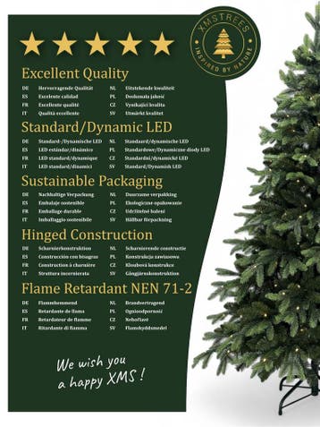 XMS-Trees Kunstkerstboom Whistler H210xØ147cm inclusief LED, Diversen, Ophalen of Verzenden, Nieuw