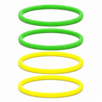 Haarband Sport 1cm - Endless Elastiek - Nylon - Geel Groen -, Sieraden, Tassen en Uiterlijk, Nieuw