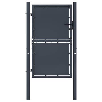 vidaXL Tuinpoort staal 100x150 cm antraciet, Verzenden, Nieuw