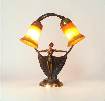 Verre Art de France - Lamp - Art Deco - Glaspasta en