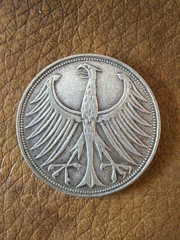 Duitsland. 5 Deutsche Mark 1951 Kursmünze - 11,2g (.625)