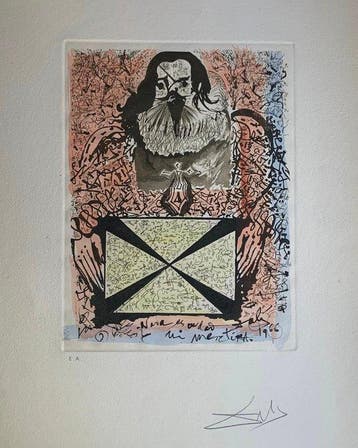 Salvador Dali (1904-1989) - Portrait aux signatures (série