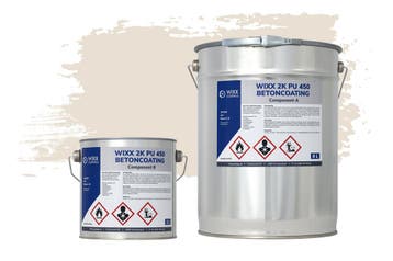 Wixx 2K PU 450 Betoncoating RAL 9001 | Crèmewit 10L, Wit, Nieuw, Verf, Verzenden