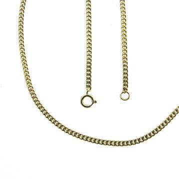 Lange gouden gourmetschakel ketting, Ophalen of Verzenden, Gebruikt, Goud, Goud