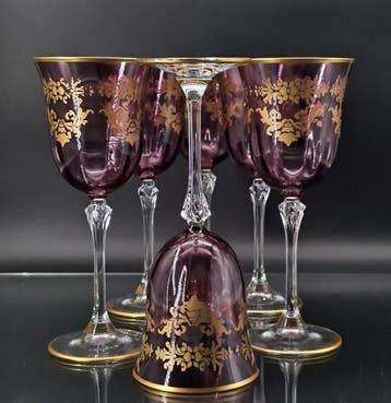 Artemisia - Drinkset (6) - Melodie - Kristal, gouden