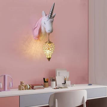 Eenhoorn Wandlamp Kinderkamer Schattige Verlichting, Verzenden, Nieuw