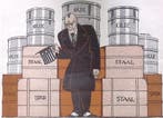 Amerika en de sancties uit 1936 op spotprent (lijst optie), Verzenden