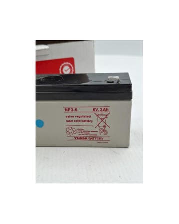 YUASA lood-vlies-accu NP3-6 6V,3Ah, Verzenden
