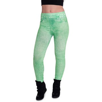 Denim Legging Neon Groen, Ophalen of Verzenden, Nieuw