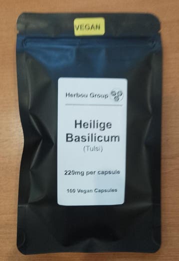 Heilige Basilicaum (Tulsi) - 100 Capsules a 220mg, Verzenden, Nieuw, Poeder of Drank