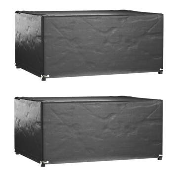vidaXL Tuinmeubelhoezen 2 st 8 oogjes rechthoekig 180x135x80, Tuin en Terras, Tuinmeubel-accessoires, Verzenden, Nieuw