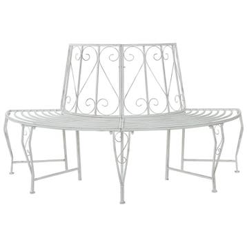 vidaXL Boom bank 4 -zits 160 x 80 x 89 cm steel Antiek wit, Verzenden, Nieuw, Metaal