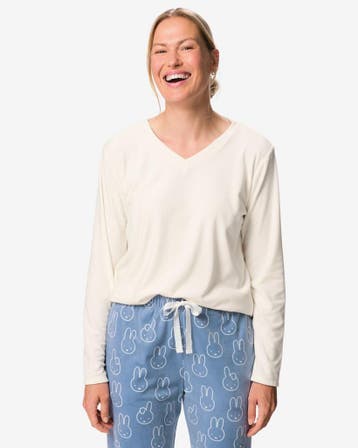 HEMA Damestop velours gebroken wit, Kleding | Dames, Verzenden