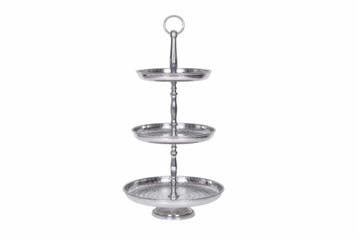 Design taartplateau ORIENT 47cm zilver in, Huis en Inrichting, Ophalen of Verzenden, Nieuw