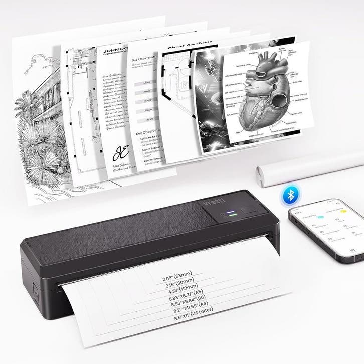 A4 Bluetooth Printer | USB-C | 29% Korting | Nu Snel, Computers en Software, Pocketprinters, Nieuw, Ophalen of Verzenden