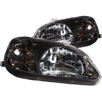 ANZO 1999-2000 Honda Civic Crystal Headlights Gun-Metal Gray, Auto-onderdelen, Ophalen of Verzenden, Nieuw