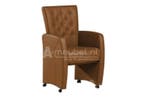Eetkamerstoel Carina - eetkamerstoelen - Cognac, Nieuw, Stof