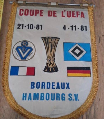 Bordeaux - Coppa UEFA - 1981 - Vlag/wimpel, Nieuw