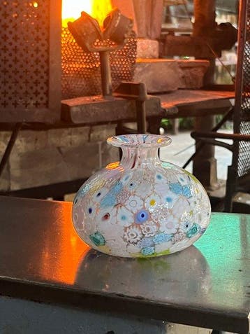 Campanella Livio - Vaas - Muranoglas - Ui-vormige vaat in, Antiek en Kunst