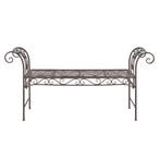 Tuinbank Cossila vintage metaal 147x46x70 cm bruin, Tuin en Terras, Tuinsets en Loungesets, Verzenden, Nieuw