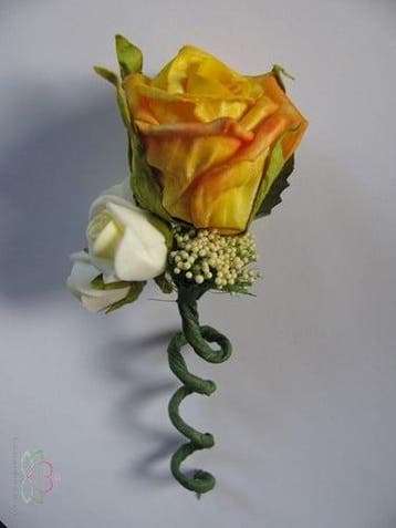 Corsage Roos Geel Comb CPR134 Maatwerk, Ophalen of Verzenden, Nieuw