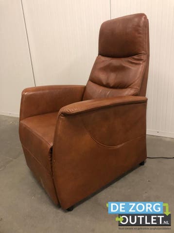 Sta op stoel bruin leer merk Ciar (Gebruikte sta-op stoelen), Ophalen of Verzenden, Gebruikt