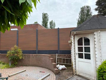 Composiet schutting - Rhombus model, Tuin en Terras, Schuttingen, Nieuw, Aluminium, 6 meter of meer, 1 tot 2 meter
