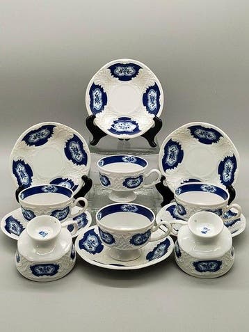 Koffieservies - Edles QMP Echt Kobalt Kaffeeservice –