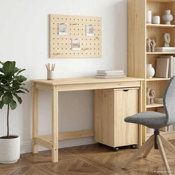 vidaXL Bureau Kas Set 2 st Bruin Massief grenenhout, Verzenden, Nieuw