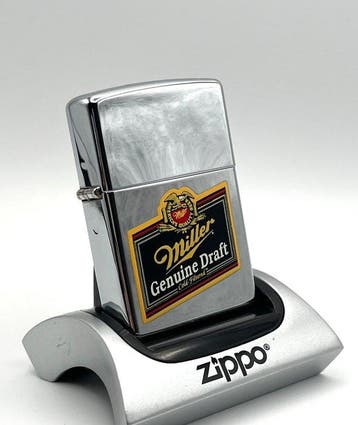 Zippo, No Reserve Price - Miller Genuine Draft Emblem - High, Nieuw